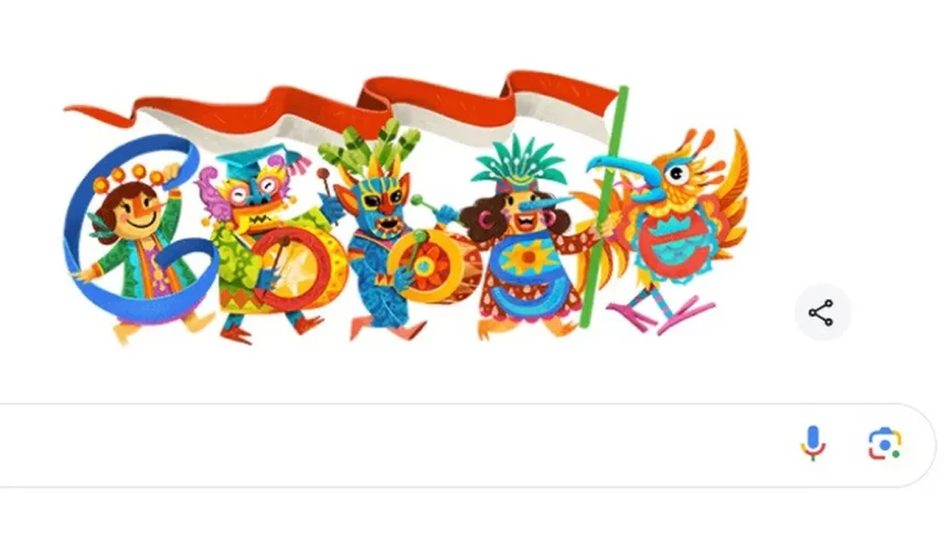 Google Ikut Rayakan HUT RI ke-79 dengan Parade di Google Doodle