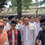 Bakal cagub Jakarta, Ridwan Kamil saat menyambangi TKN Fanta di Menteng, Jakarta Pusat, Senin, 2 September 2024